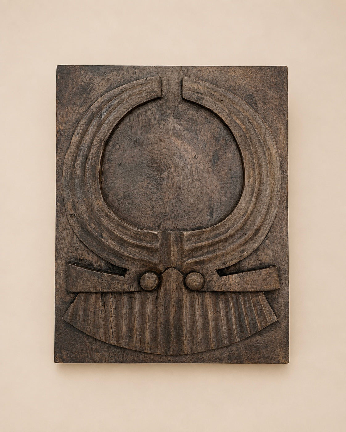 naga inspired hand-carved wood wall panel set (set of 6) / naga door panels
