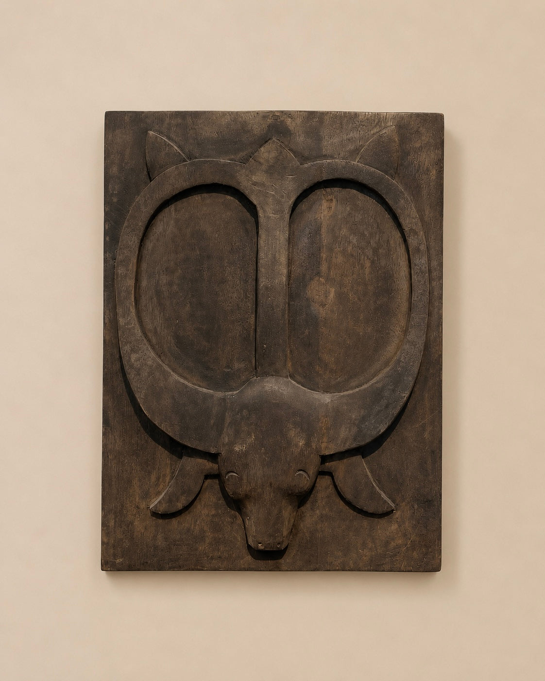 naga inspired hand-carved wood wall panel set (set of 6) / naga door panels