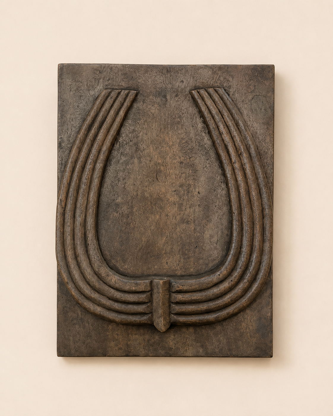 naga inspired hand-carved wood wall panel set (set of 6) / naga door panels
