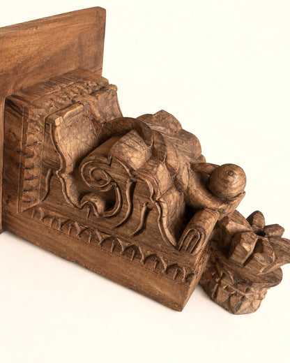 Carved Floral Wall Shelf / Vintage Wall Bracket