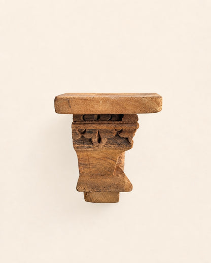 Vintage Ornate Carved Wooden Wall Shelf