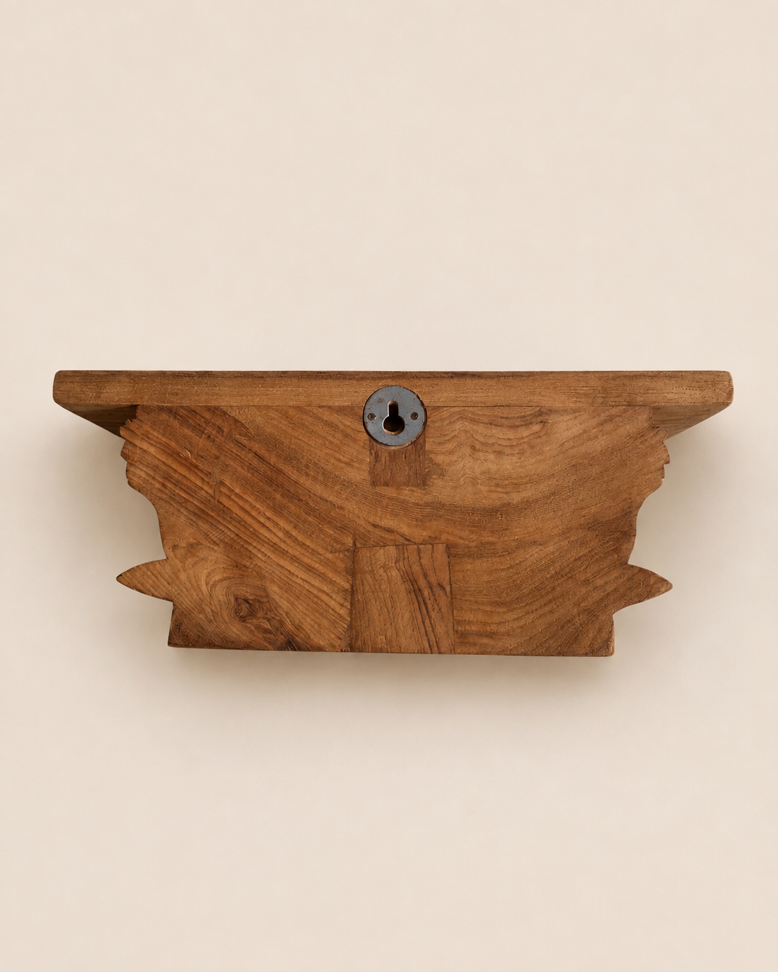 vintage ornate carved wooden wall shelf
