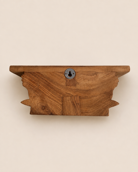 Vintage Ornate Carved Wooden Wall Shelf