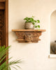 Vintage Ornate Carved Wooden Wall Shelf