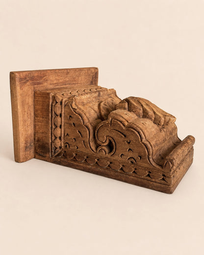 Vintage Leaf Carved Wall Shelf / Bracket