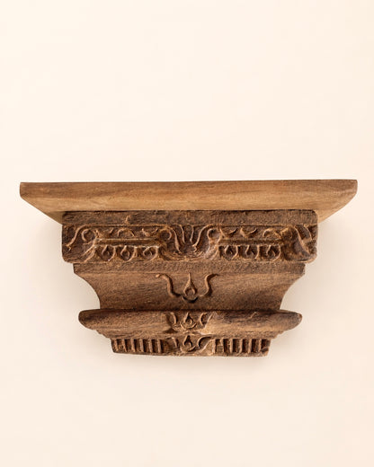 Heritage Carved Wooden Display Shelf