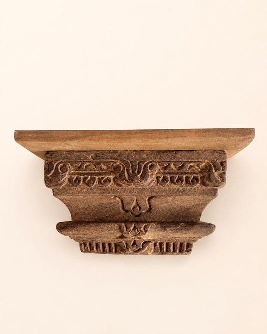 Heritage Carved Wooden Display Shelf