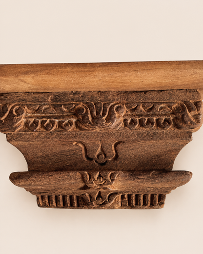 Heritage Carved Wooden Display Shelf