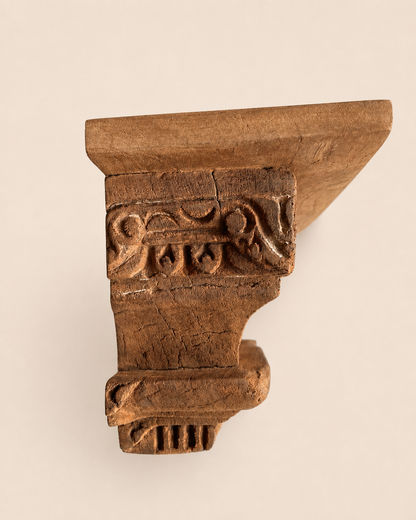 Heritage Carved Wooden Display Shelf