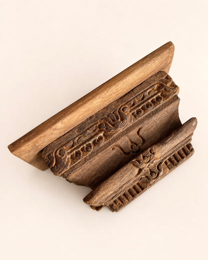 Heritage Carved Wooden Display Shelf
