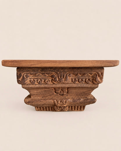 Heritage Carved Wooden Display Shelf