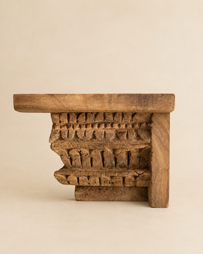Traditional Architectural Wooden Wall Shelf