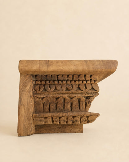 Traditional Architectural Wooden Wall Shelf