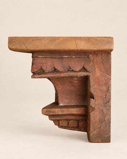 Carved Wooden Wall Shelf / Bracket
