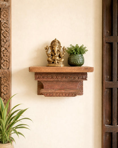 Carved Wooden Wall Shelf / Bracket