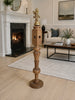 Vintage Hand-Carved Charpai Leg Candle Holder / Plant Holder / Statue Holder