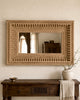 Horizontal Spindle Detailing Wall Hanging Mirror Frame