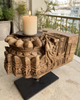 Vintage Hand-Carved Floral Candle Stand / Statue Holder / Plant Holder