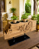 Vintage Hand-Carved Teak Wood Dual Candle Stand / Plant Holder / Statue Holder