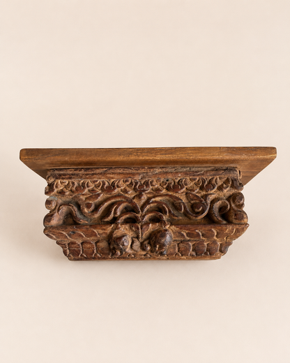 Antique-Style Carved Wooden Shelf / Bracket