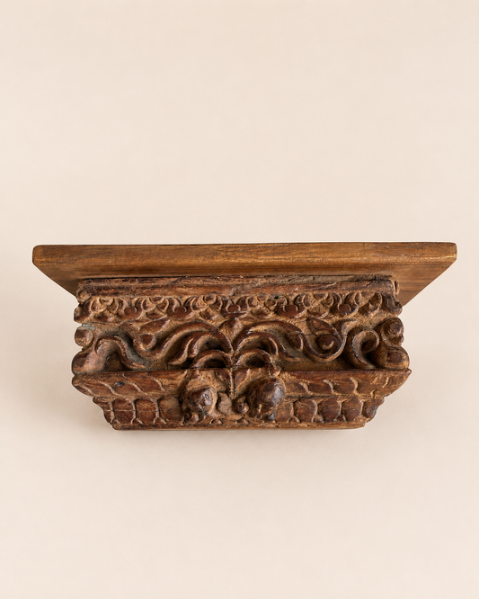 Antique-Style Carved Wooden Shelf / Bracket