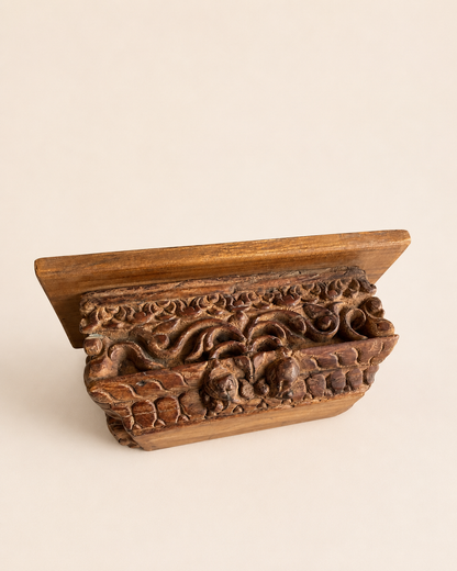 Antique-Style Carved Wooden Shelf / Bracket