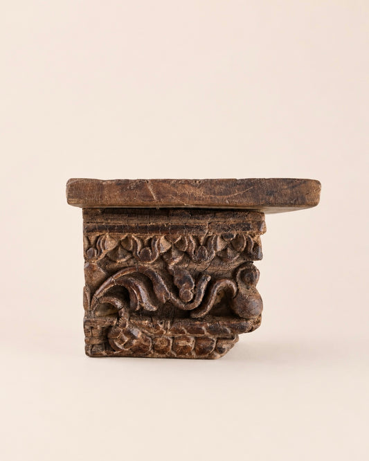 Antique-Style Carved Wooden Shelf / Bracket
