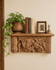 Vintage Hand-Carved Wooden Wall Shelf