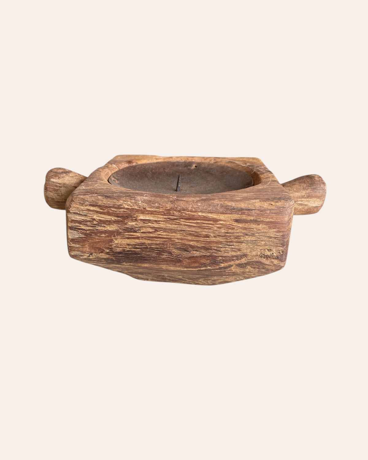 wooden candle holder / planter