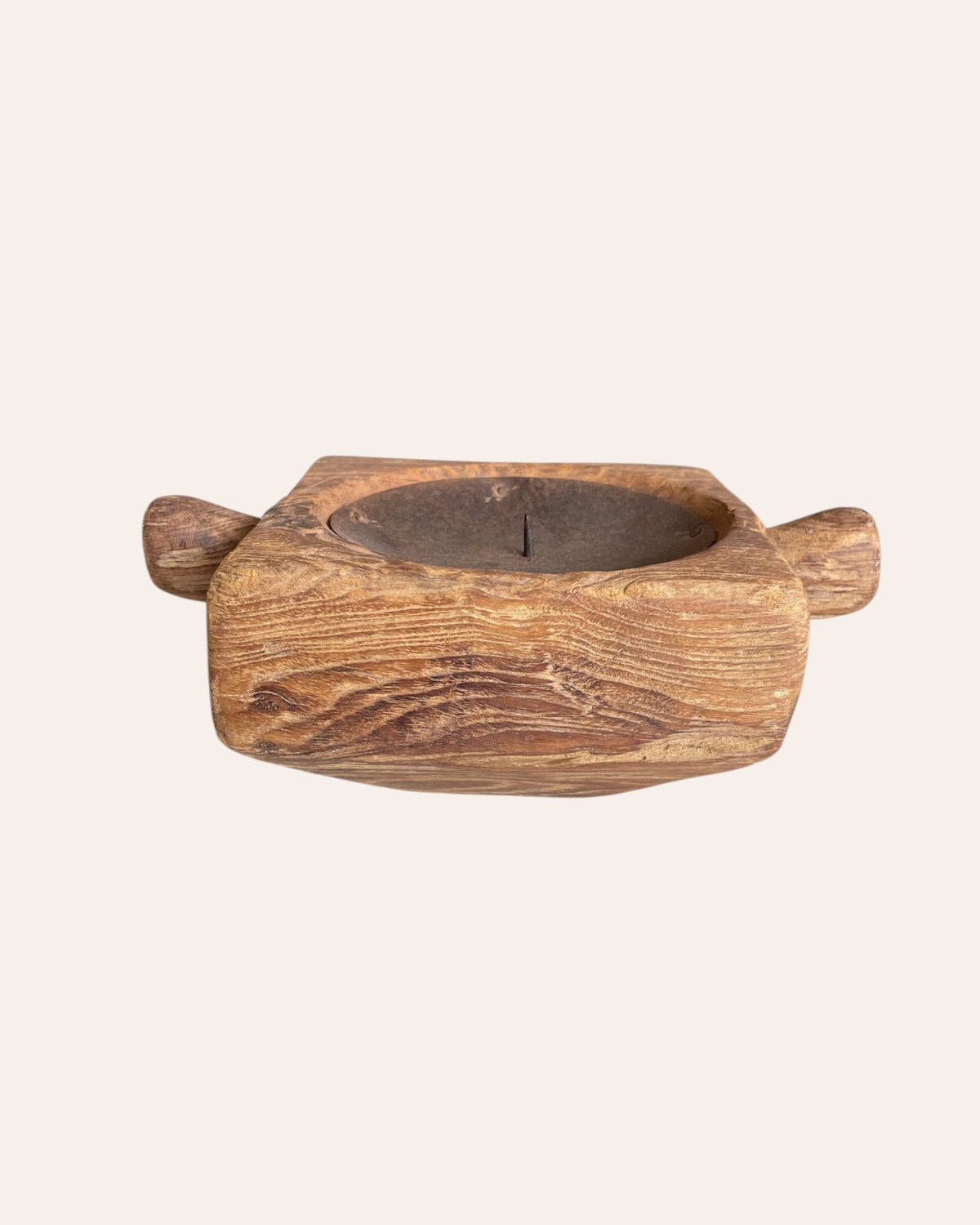 wooden candle holder / planter