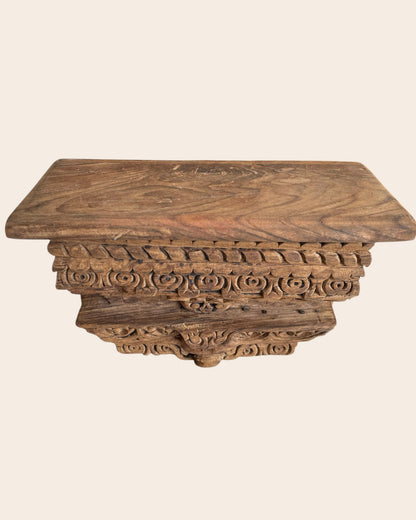 Vintage Leaf & Floral Wall Shelf / Bracket
