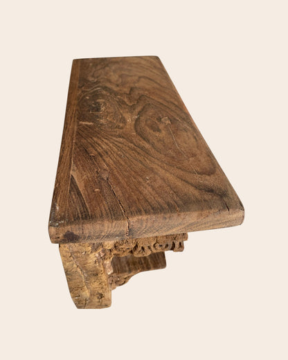 Vintage Leaf & Floral Wall Shelf / Bracket