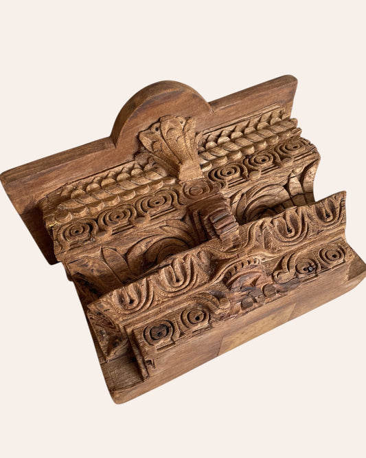 Antique Style Carved Wooden Wall Shelf