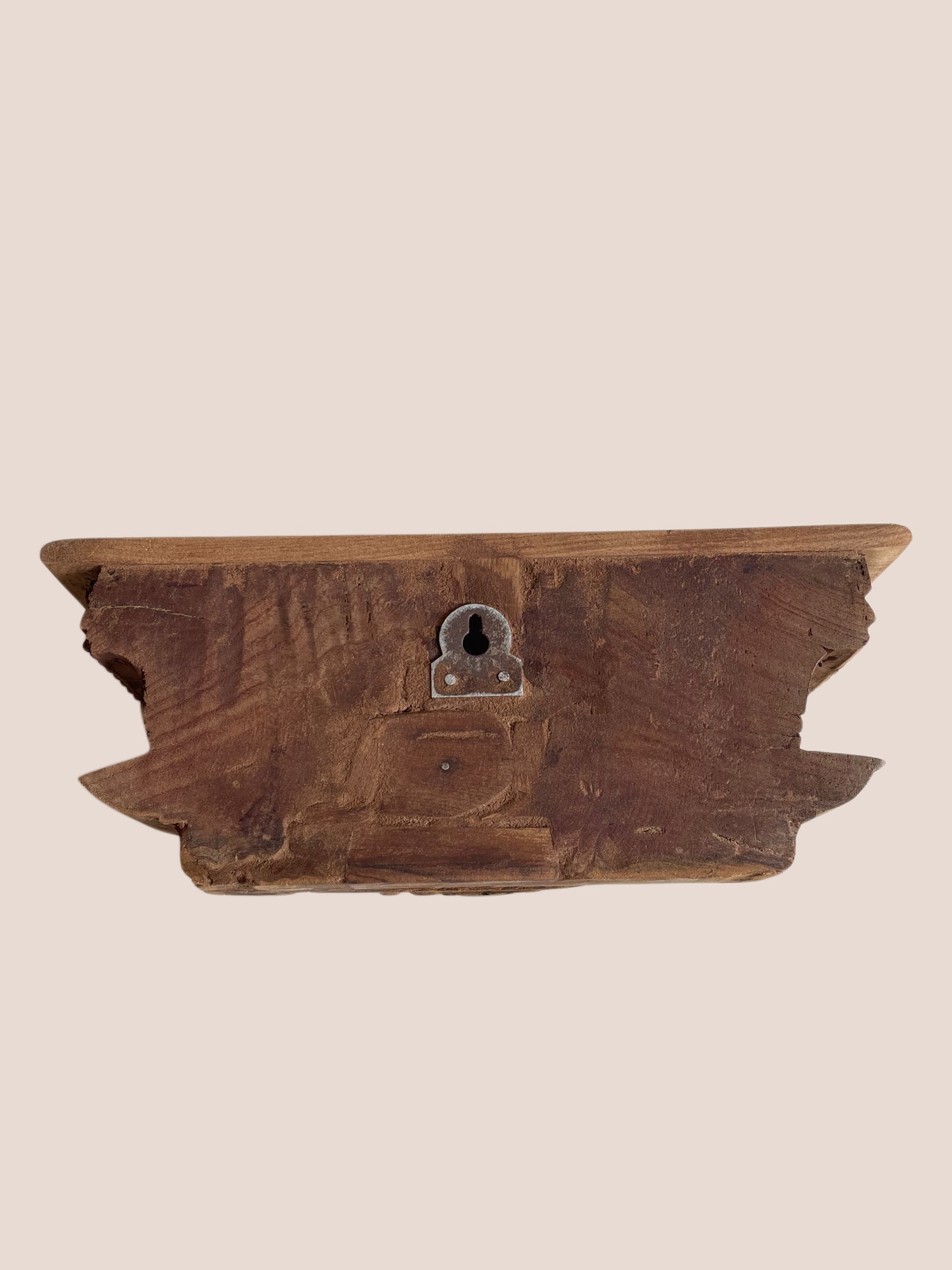 old indian architectural carved wooden wall shelf