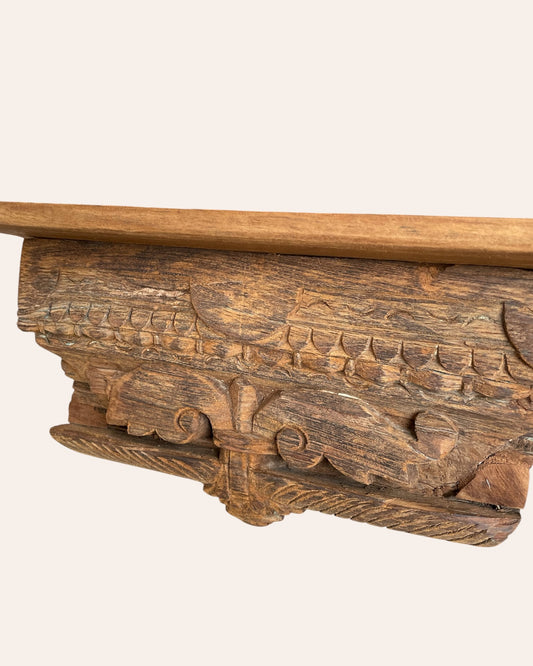 Vintage Leaf Wall Shelf / Wall Bracket