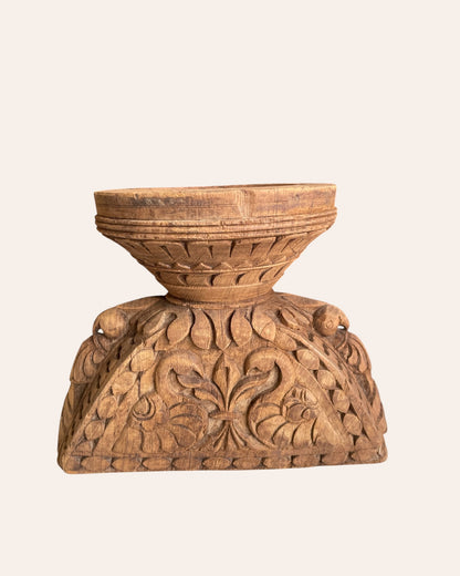 Hand-Carved Gujarat Candle Holder & Planter