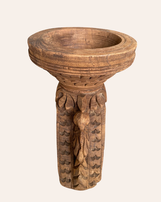 Hand-Carved Gujarat Candle Holder & Planter