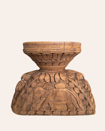 Hand-Carved Gujarat Candle Holder & Planter