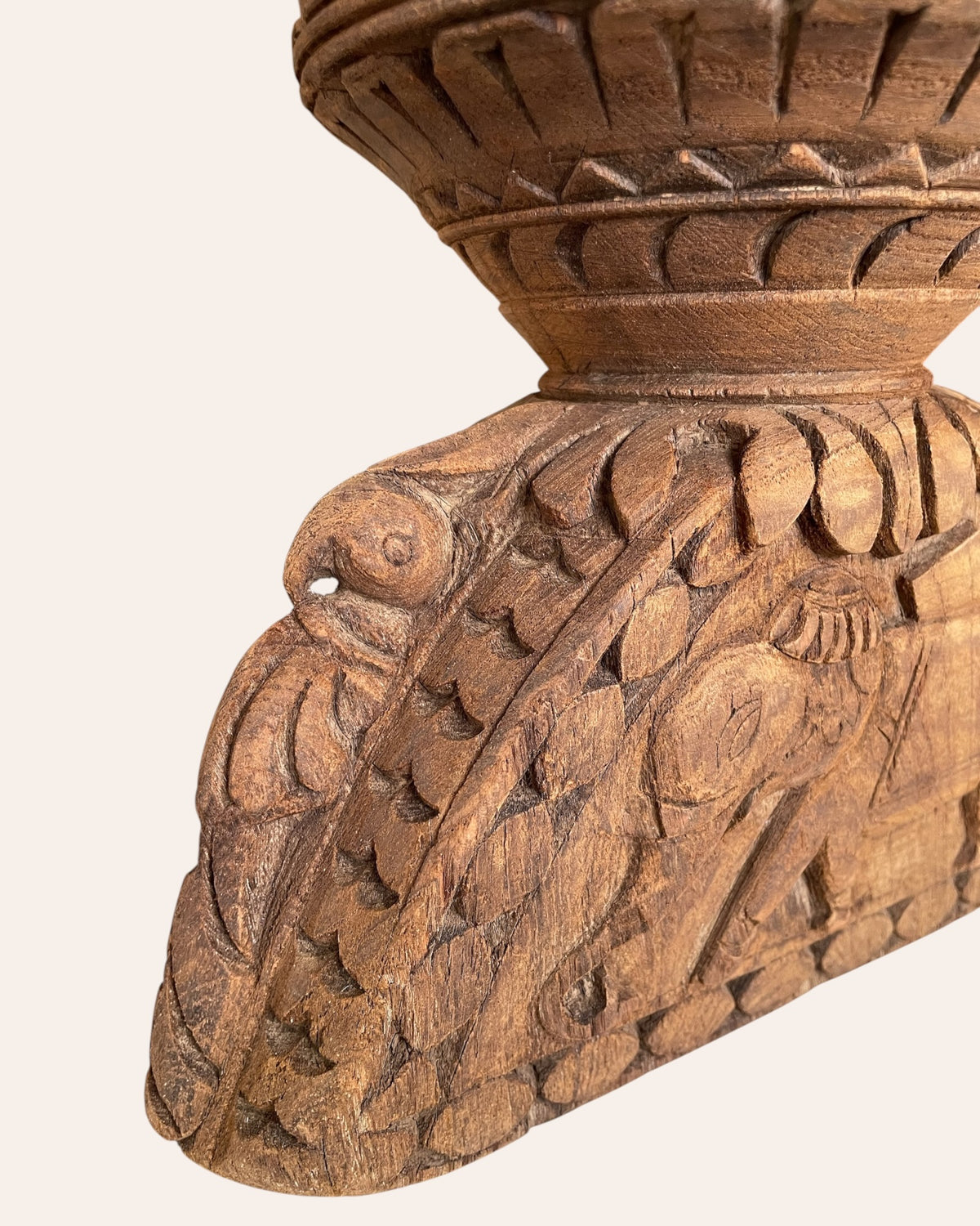 hand-carved gujarat candle holder & planter