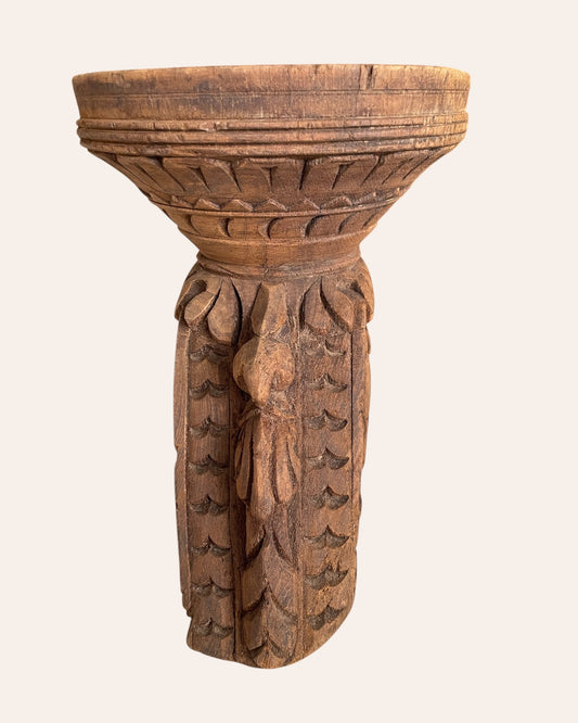 Hand-Carved Gujarat Candle Holder & Planter