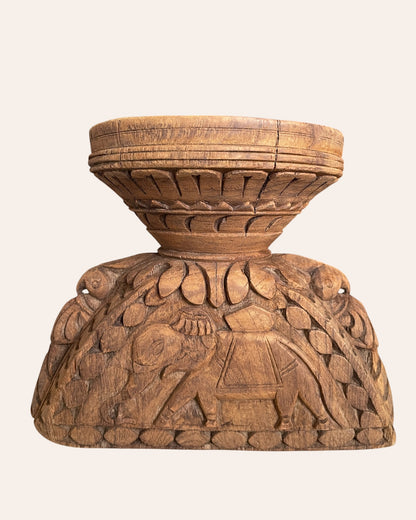 Hand-Carved Gujarat Candle Holder & Planter