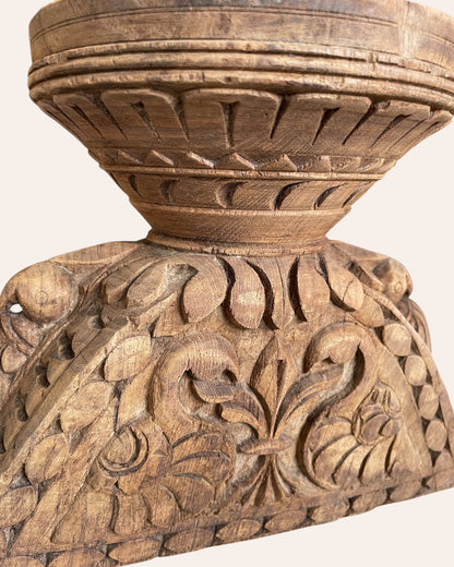 Hand-Carved Gujarat Candle Holder & Planter