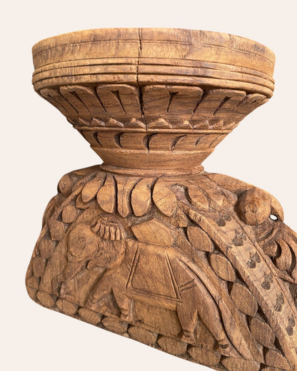 Hand-Carved Gujarat Candle Holder & Planter