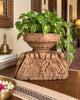 Hand-Carved Elephant & Bird Candle Holder & Planter