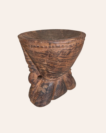Vintage Wooden Candle Holder / Planter / Statue Holder
