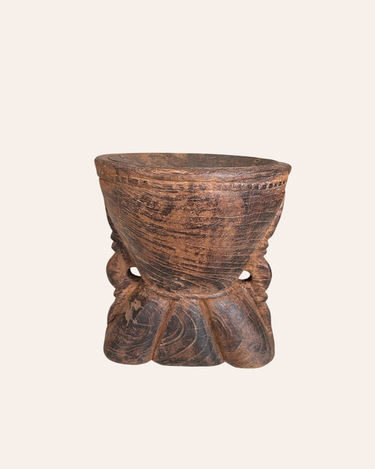 Vintage Wooden Candle Holder / Planter / Statue Holder