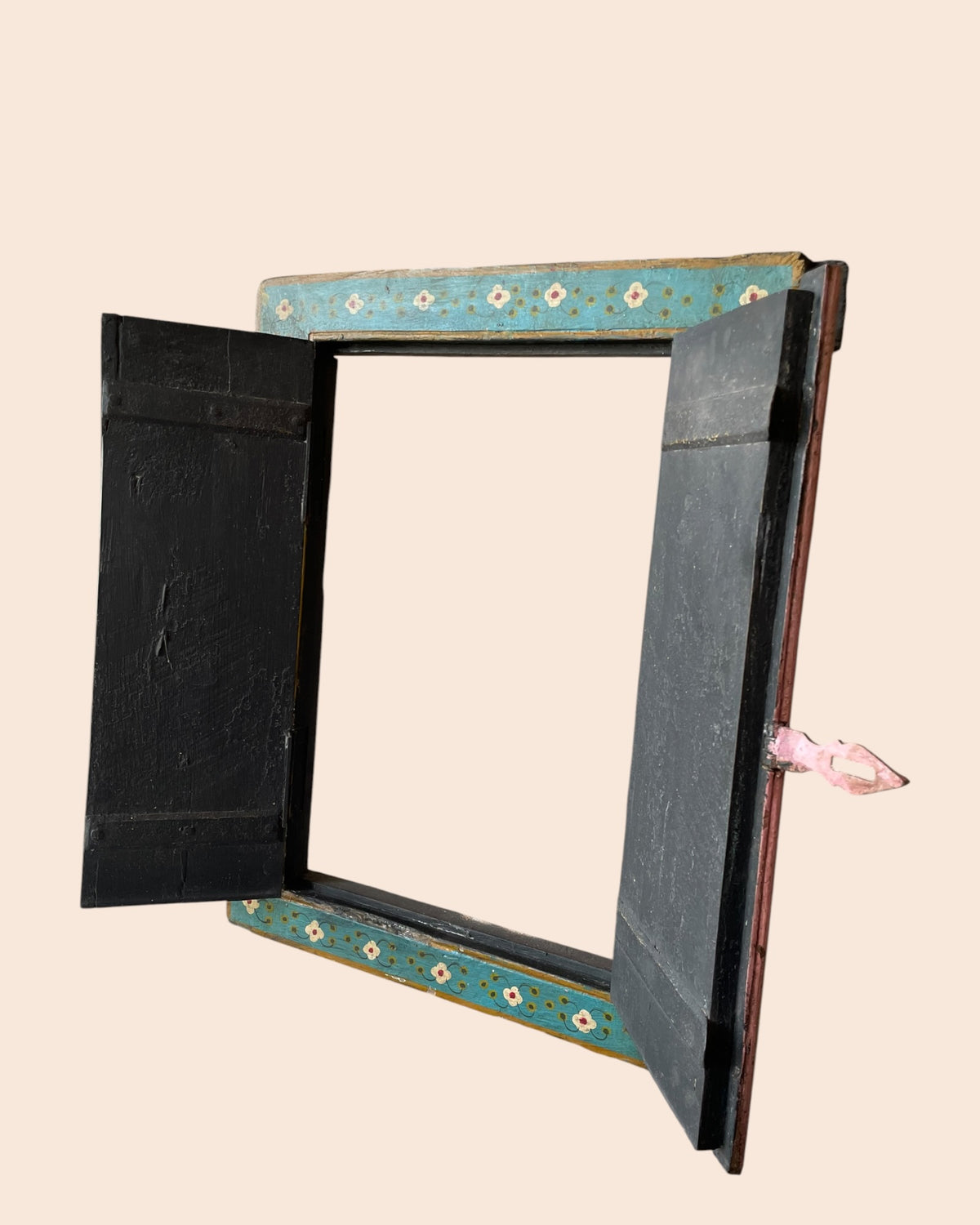 vintage spiritual painting hand-painted wooden window jharokha