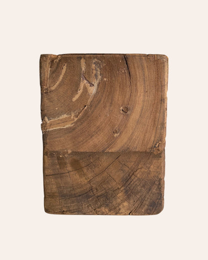 Vintage Hand-Carved Wooden Candle Holder