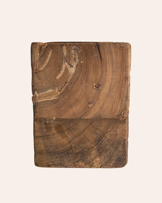 Vintage Hand-Carved Wooden Candle Holder