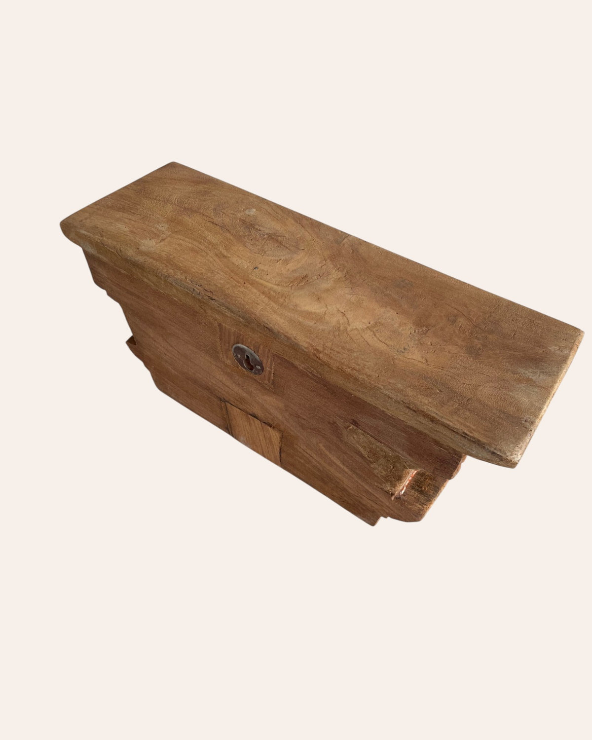 vintage hand-carved floral & leaf wall shelf